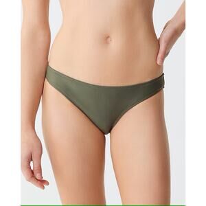 J Crew Heritage 1989 High-Leg Bikini Bottom Green Sz M NWT